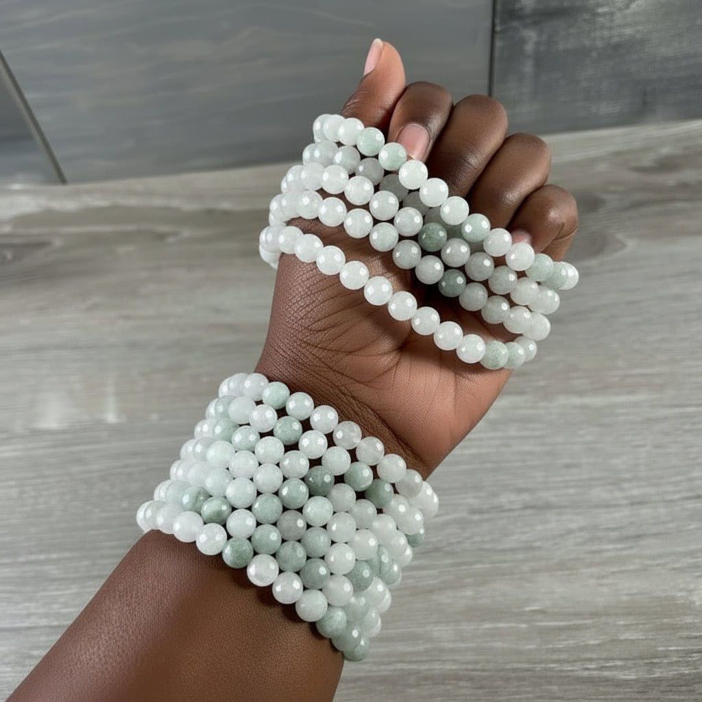 Beaded Gemstone Bracelet-Jade (Serpentine)