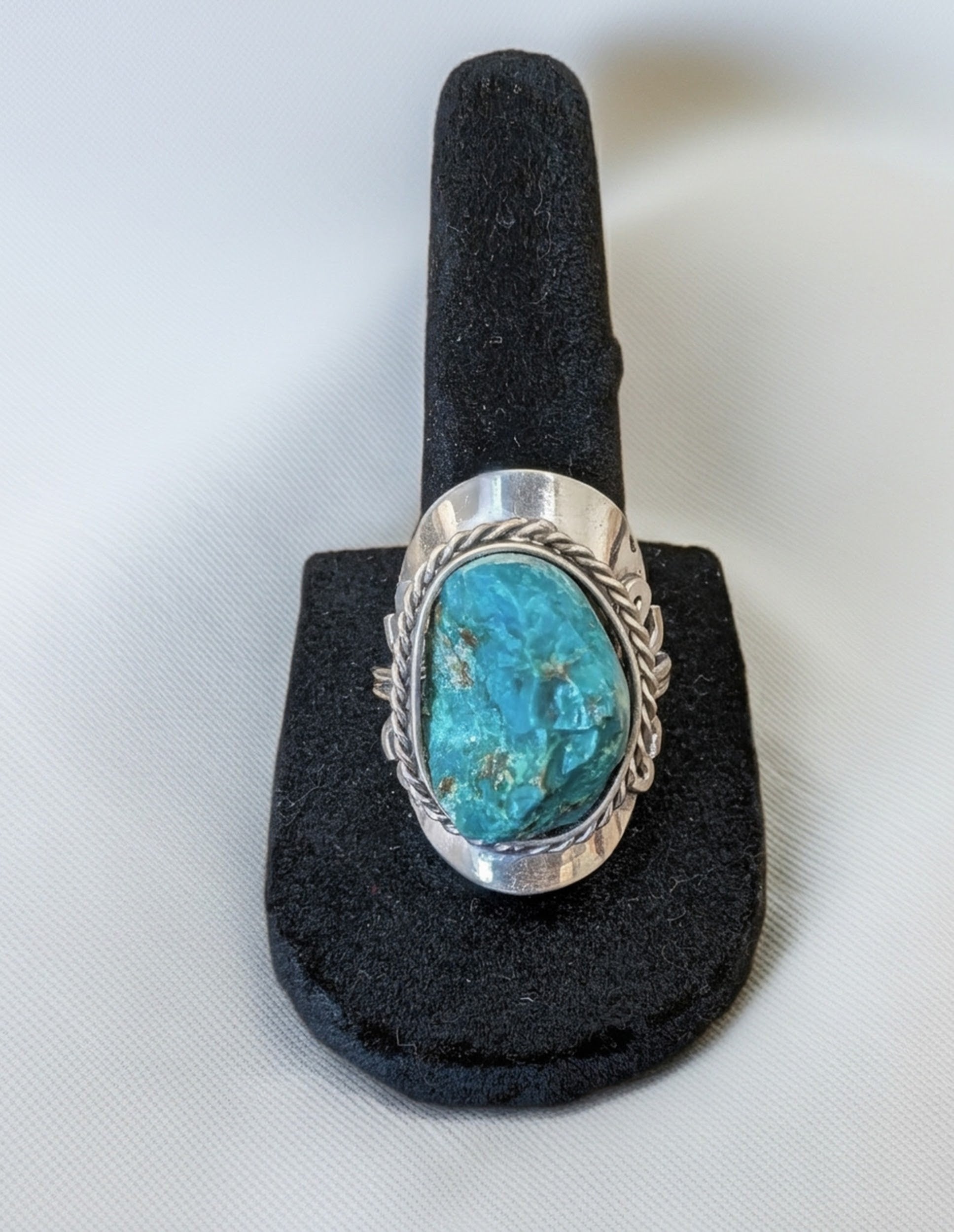 Large Raw Stone Assorted Shape Adjustable Metal Ring