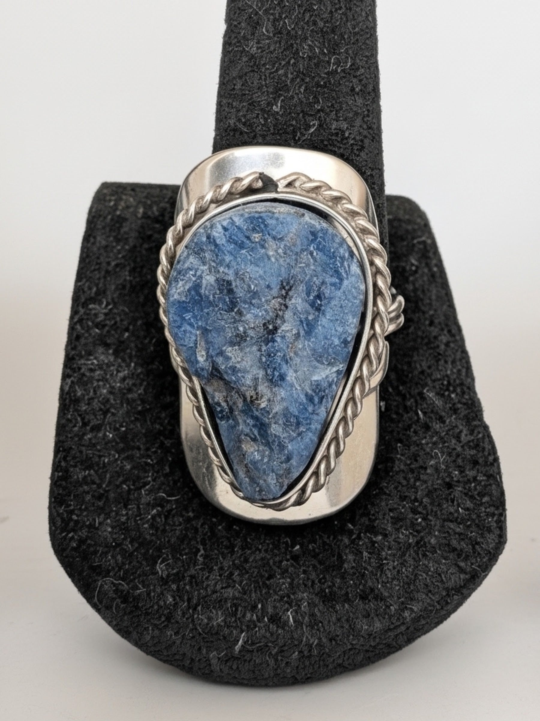 Large Raw Stone Assorted Shape Adjustable Metal Ring