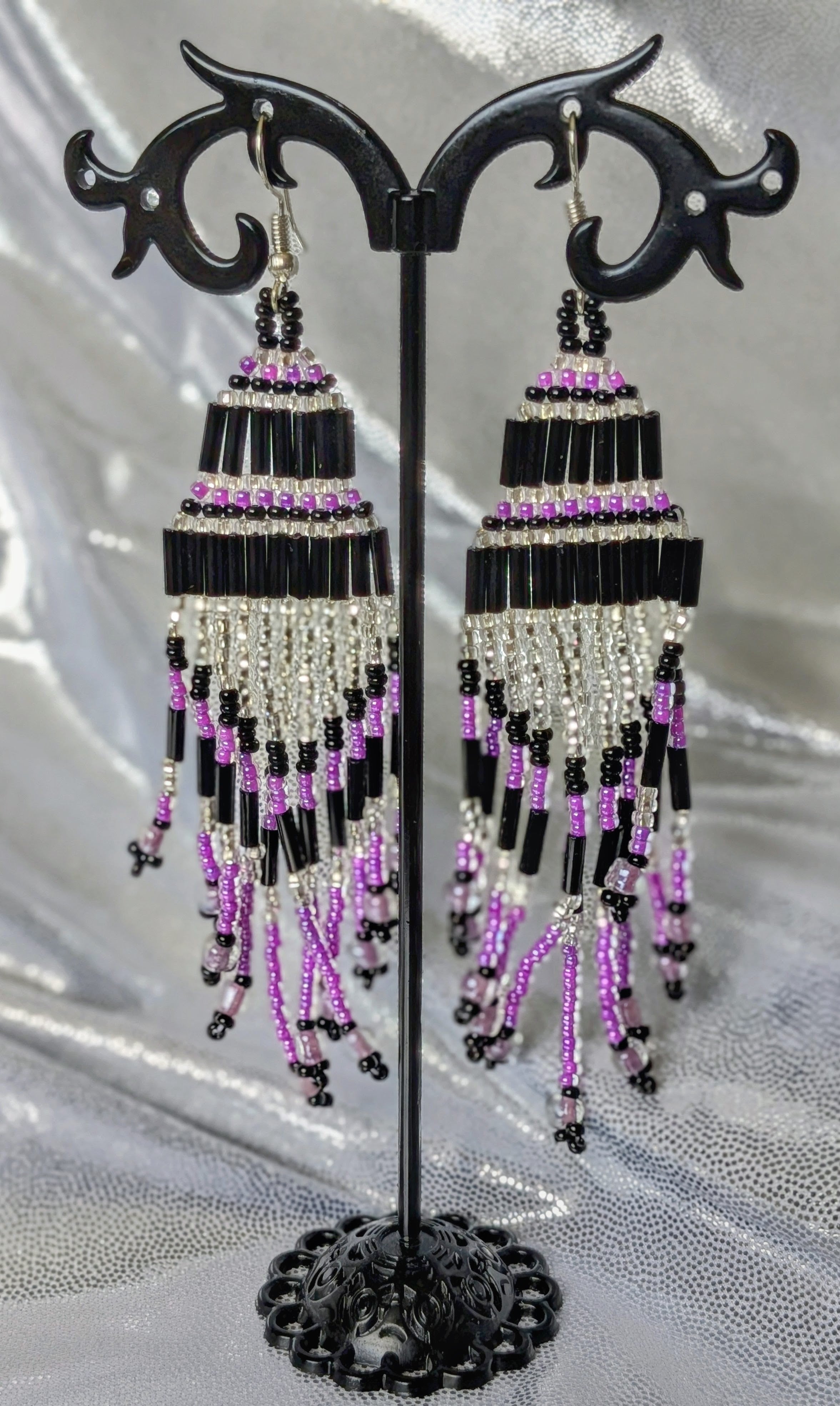 Colorful Beaded Chandelier Dangle Earrings