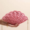 Chic Shell-Shaped Woven Handbag