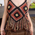 Crochet Flowy Tank Top — Black